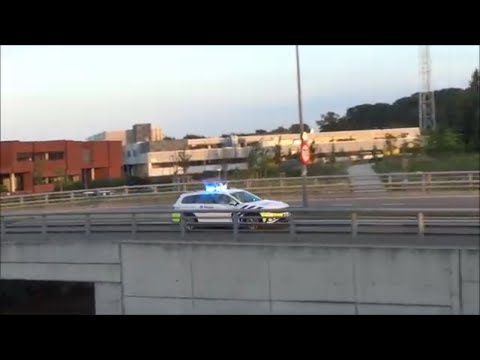 Belgium police respond to emergency and 2 police escorts