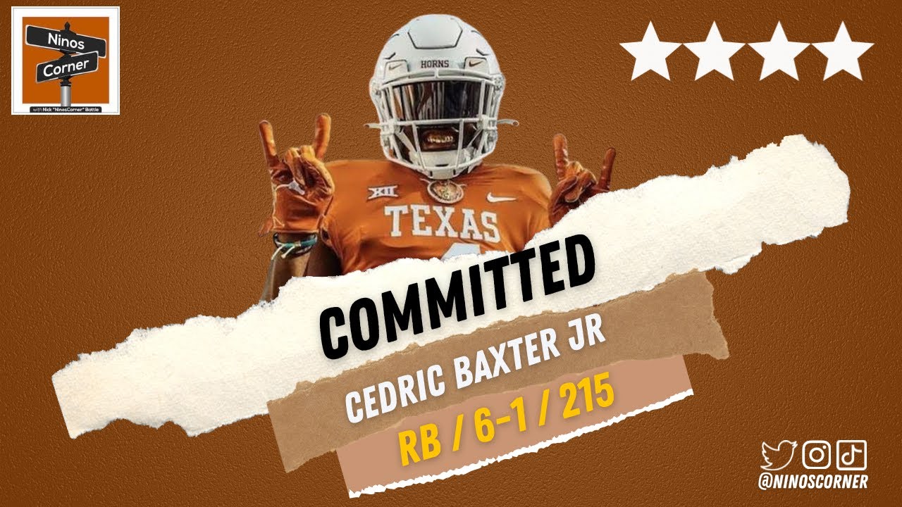 Texas adds 4-Star RB, Cedric Baxter Jr, to its 2023 Class