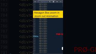 Hexagon zoom in/ zoom out Animation with html and css #shorts