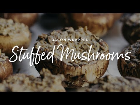 Bacon Wrapped Stuffed Mushrooms