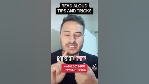 PTE SPEAKING READ ALOUD TRICKS IN 1 MINUTE|| PTE BY NIKHIL || #nikhilpte