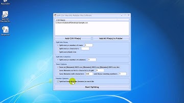 How To Use Split CSV Files Into Multiple Files Software