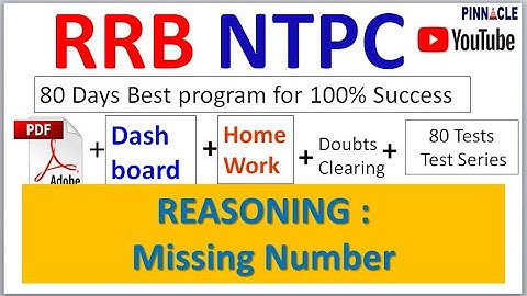 #RRB NTPC /JE Reasoning II Missing Number II Mukesh Madam