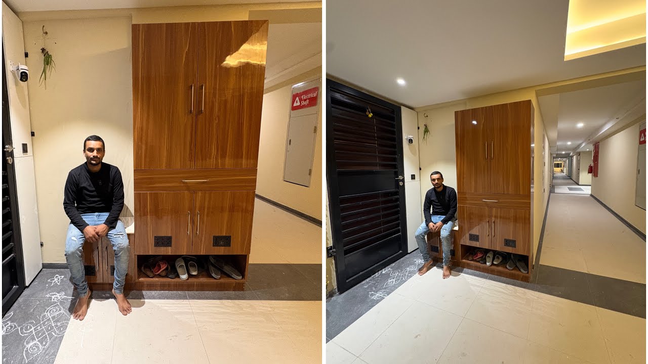 Day-28 Shoe Rack Design | Flat Interior In Chennai | Interior Decor In Chennai | Ph:9789951863