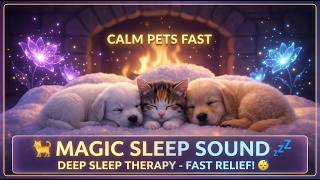 Fireplace Healing Frequencies for Dogs Cats Deep Sleep 24 Hours