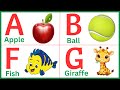 ABCD | Learn English Alphabets A to Z with pictures and video clips | A_for_Apple B_for_Ball