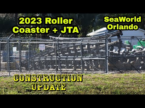 SeaWorld Orlando 2023 Roller Coaster / Journey To Atlantis Construction Update 2.20.22 New Track!