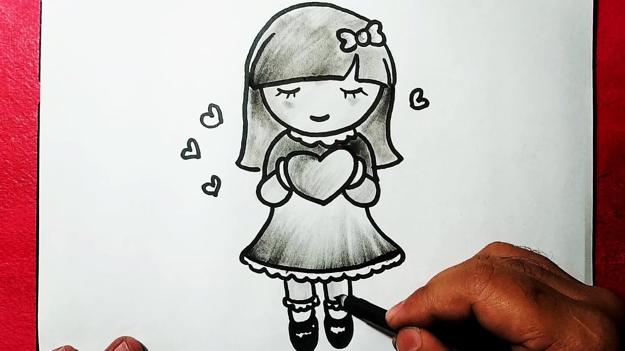 How to Draw A Cute Girl || The Simple and Easy Ways ...