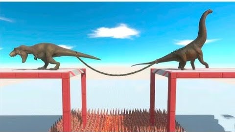 Fight different type of dinosaur in tug war and who won animal revolt simulator  