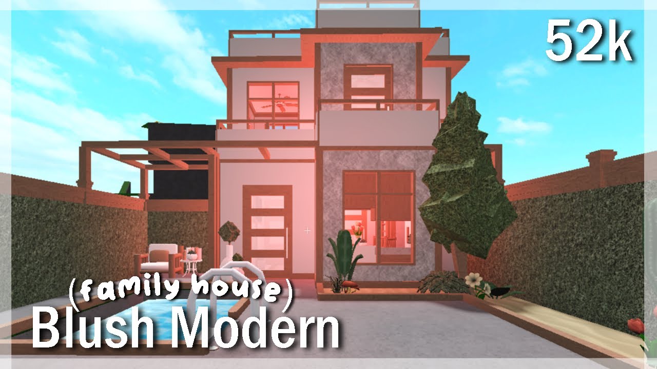 Bloxburg 52k Blush Modern Family House YouTube