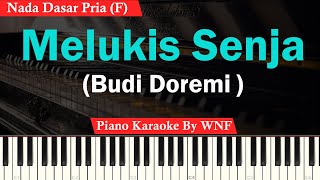 Budi Doremi - Melukis Senja Piano Karaoke | Nada Dasar Pria