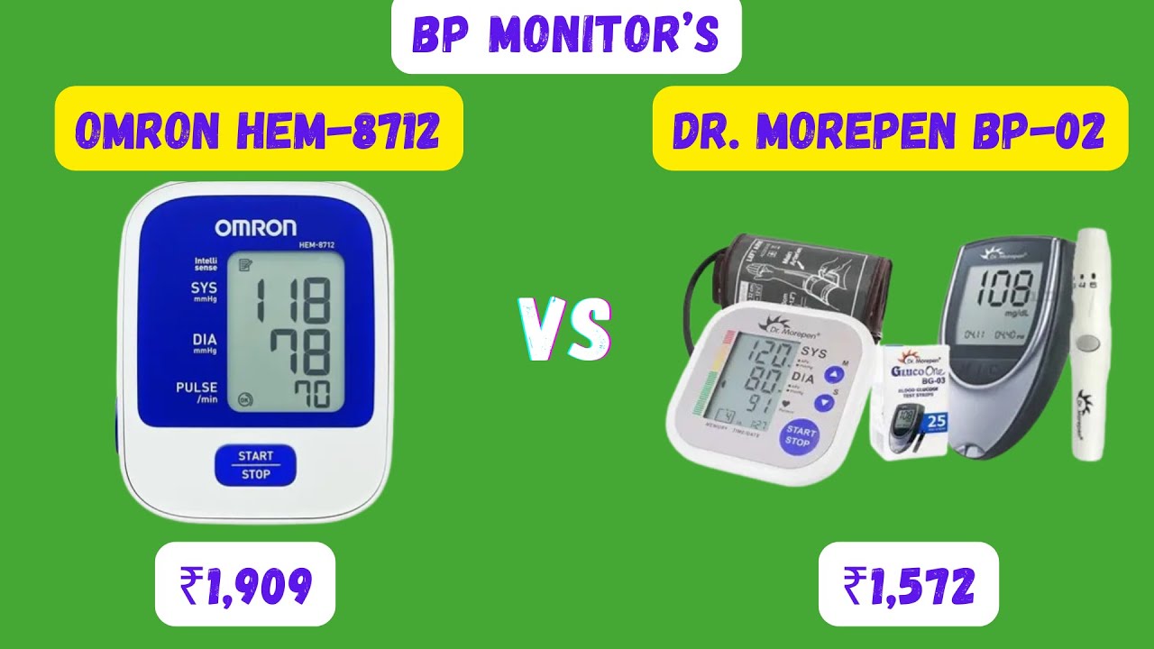 "Omron HEM-8712 vs Dr. Morepen BP-02: Best BP Monitor Under ₹2,000?"