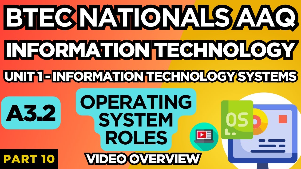BTEC Nationals IT AAQ | Модуль 1 ИТ | Системы | "A3.2 РОЛИ ОПЕРАЦИОННЫХ СИСТЕМ" | P10 | Видеообзор