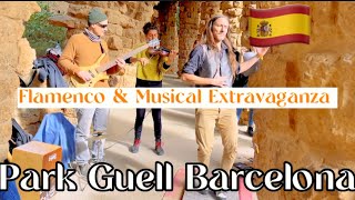 Street Flamenco Performance at Park Güell | Barcelona, Spain[4K]#europe #spain #music#dance #mashup