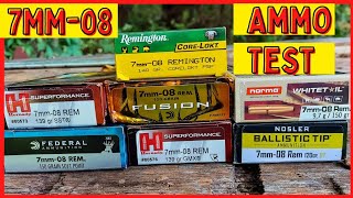 7mm08 Ultimate Ammo Test  100 yard groups