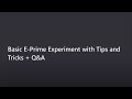 Basic eprime experiment tips and tricks