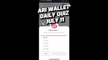 11 July 2025 Ari Wallet Daily Quiz | Daily Quiz Answer Today #ariwalletquiztoday #ariwalletairdrop