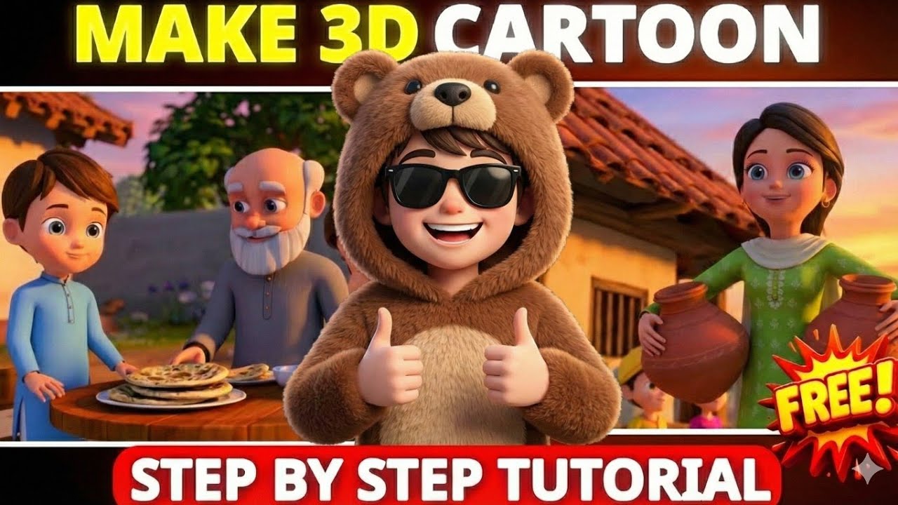 How to Make 3D Cartoon Animation Video on Mobile 📱 | 3D Cartoon Kaise Banaye? (FREE)