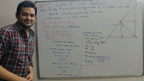 Q-2 Ex 6.6,Ch-6 Triangles Class 10 Maths,D is point on hypotnuse AC of ∆ABC,BD ⊥ AC, DM ⊥ BC DN ⊥ AB