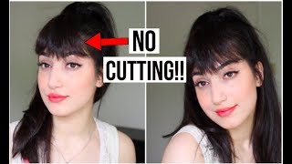 HAIR HACK: Fake Bangs Without Cutting/Adding Hair!