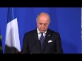 Point de presse de laurent fabius avec son homologue allemand frankwalter steinmeier 21012014