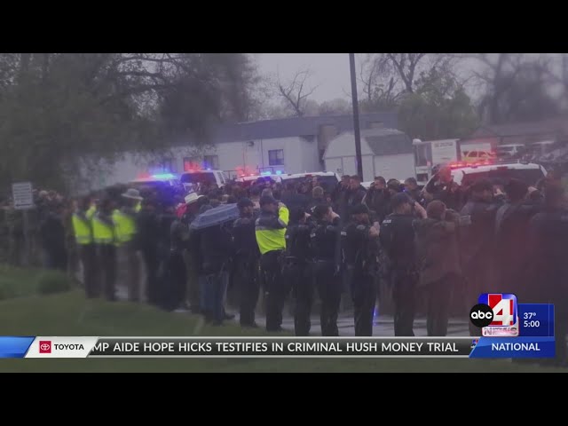 Officers pay respects to Santaquin officer killed in line of duty class=