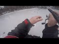 January 24, 2020 ice fishing southeast Michigan in the rain!
