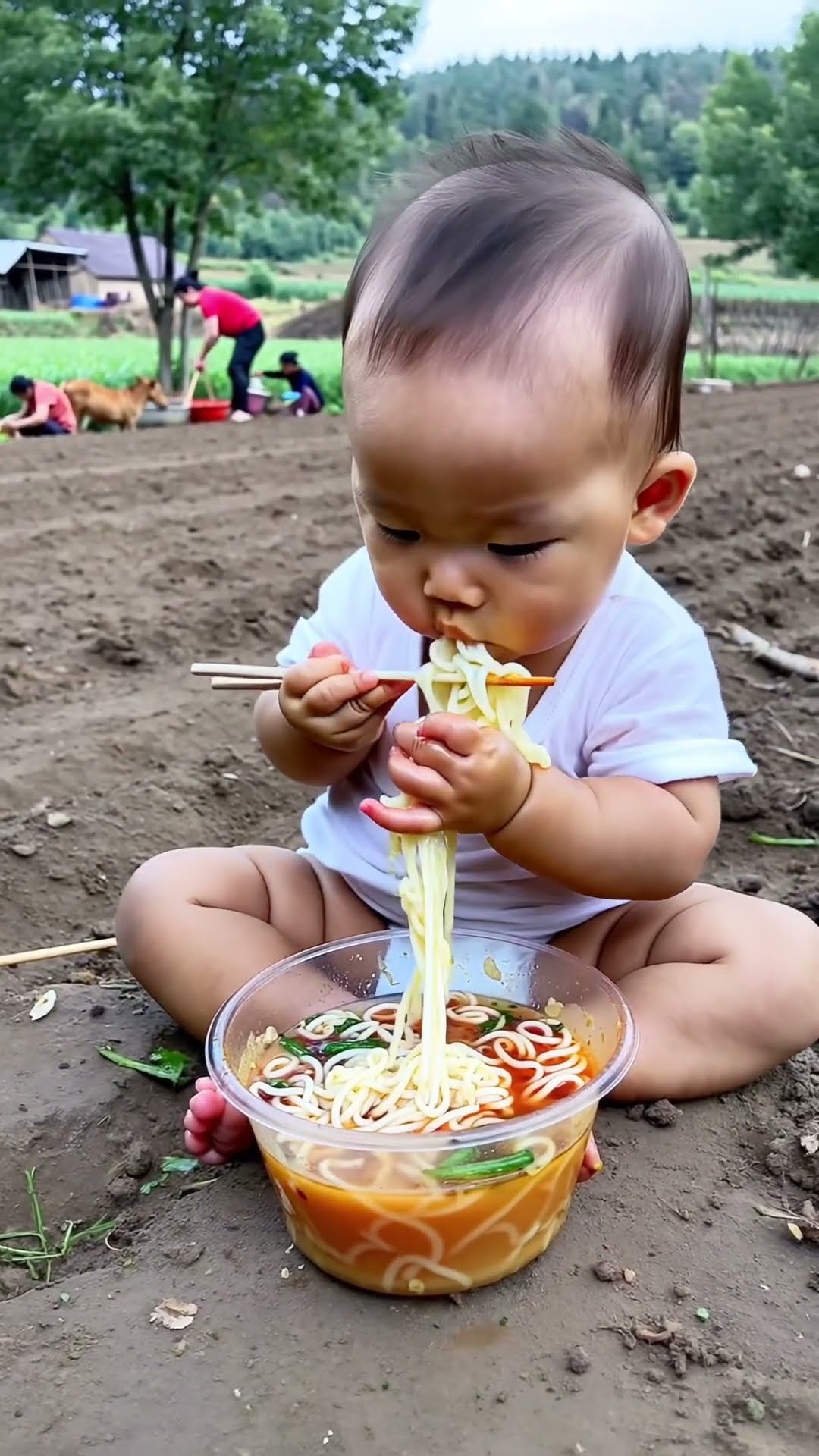 Vineria feeding hungry baby