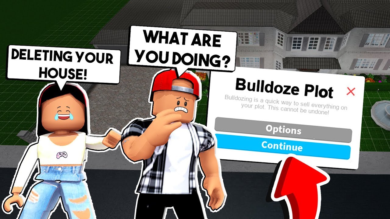 I Bulldozed My Boyfriend S Mansion In Bloxburg He Got So Mad Roblox Youtube - how to sell your house on roblox bloxburg