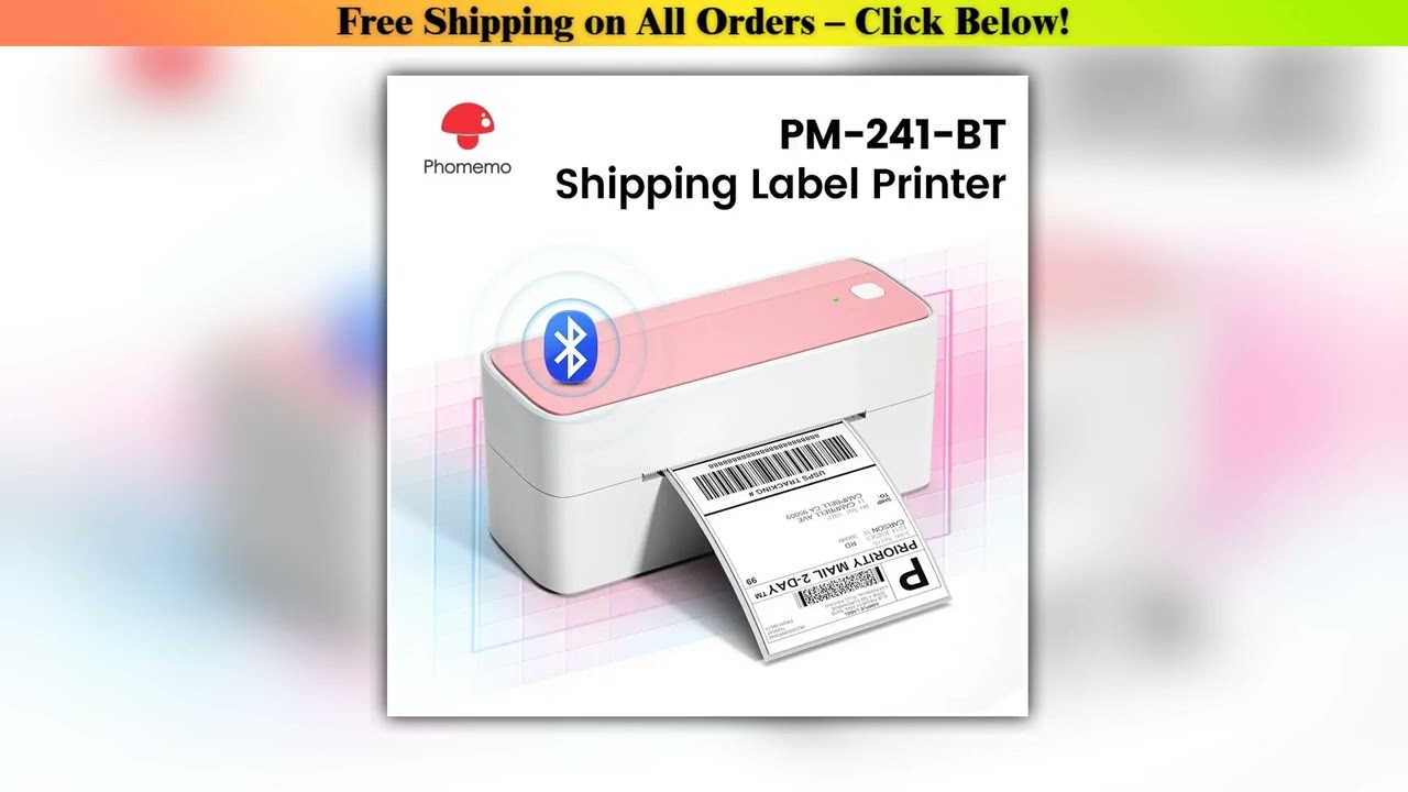 Phomemo 241 Bluetooth Thermal Label Printer Wireless Small Shipping Label Printer 4X6 Compatible