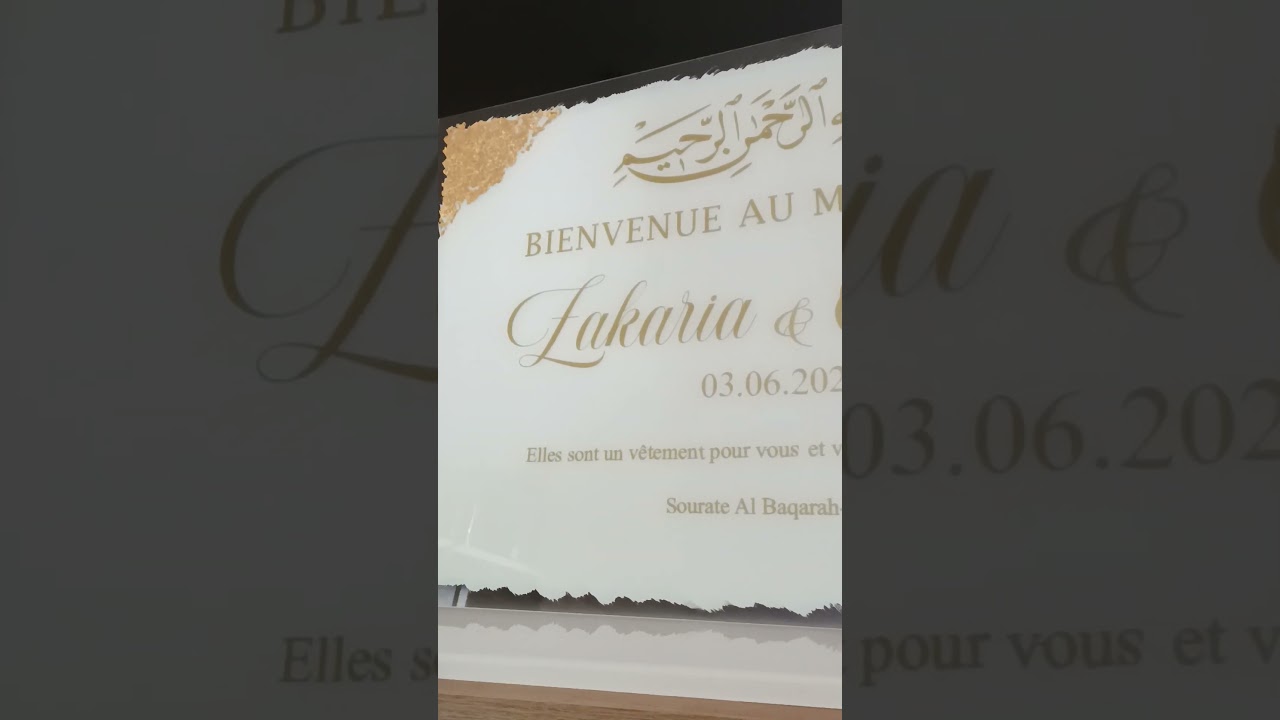 Panneau de bienvenue en acrylique 50×70 cm