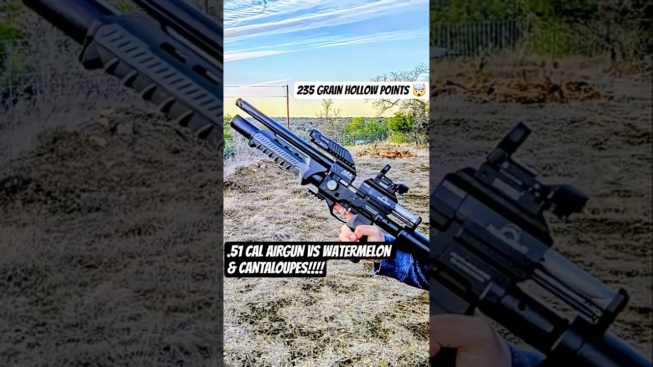 Пневматическое ружье AEA MEGALODON калибра .51 PCP против арбуза и дыни! Пули TPP с полой головко...