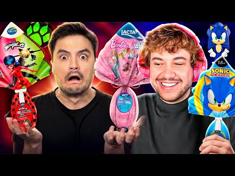 EXPERIMENTANDO OVOS DE PÁSCOA COM BRINQUEDOS - React Felipe Neto
