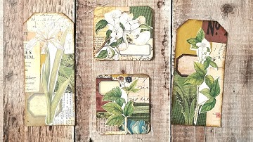 Using up Leftovers to make ephemera - The Botanicals - Junk Journal
