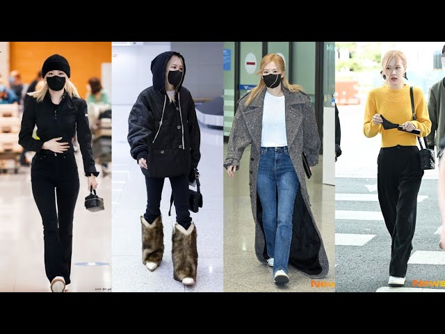 BLACKPINK Rosé Airport Fashion 2022 class=