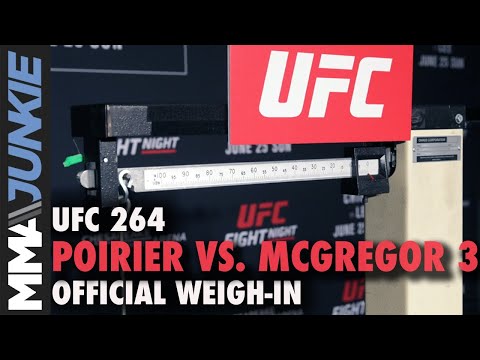 UFC 264: Poirier vs. McGregor 3 official weigh-ins