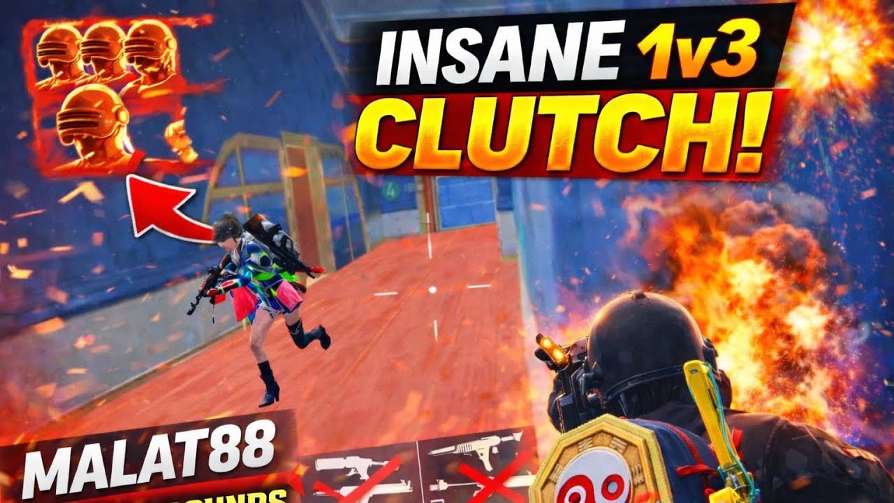 INSANE 1v3 CLUTCH 😱 | BGMI Solo vs Squad - YouTube