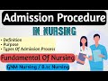 Admission procedure in nursing  admission and discharge procedure in nursing  nursing notes