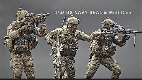 Painting 1/35  US NAVY SEAL  figures in MultiCam.