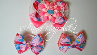Бантики "Свинка Пепа" канзаши. Бантики "Свинка Пеппа" своими руками The Peppa pig kanzashi Бантики "Свинка Пепа" канзаши. Бантики "Свинка Пеппа" своими руками The Peppa pig kanzashi