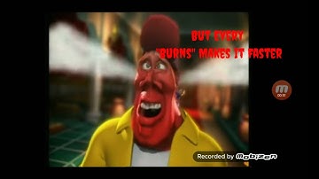 Loco Loco - It Burns! Burns! Burns! but every time they say "burns" it gets faster