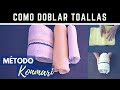 Cómo doblar toallas y toallones + trapos de cocina | METODO KONMARI