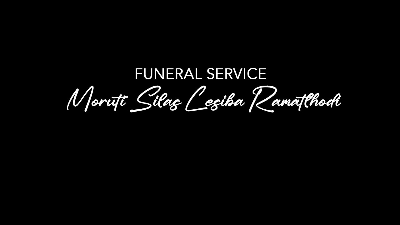 funeral service of Moruti Silas Lesiba Ramatlhodi