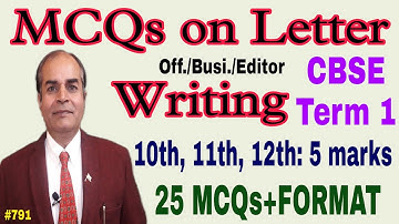 letter writing mcq class 10 format solved questions by Vijay Kumar