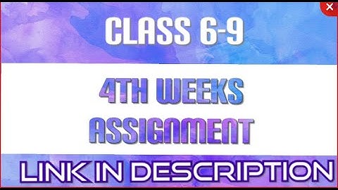 Assignment Update. Class 6-9 4th weeks Assignment. www.dshe.gov.bd