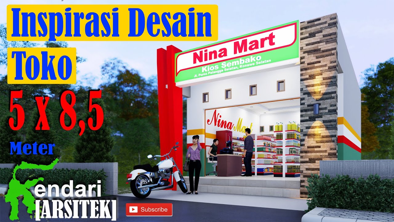  Desain  Toko  Minimalis Sederhana  5X8 5 Meter YouTube