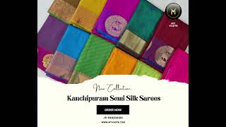 Kanchipuram Semi Silk Gold & Copper Zari Sarees  | MY VASTR | #kanjivaram #kanchipuramsarees screenshot 3