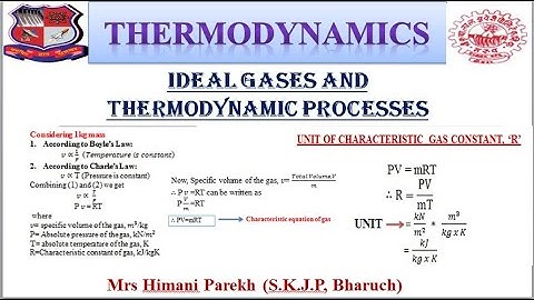 Characteristic equation of gas (R) and its unit II Thermodynamics II GTU II DIPLOMA II DEGREE