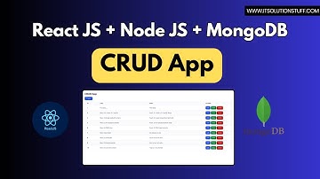 React Node.js MongoDB CRUD App Tutorial