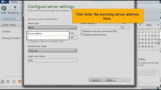 Configuring an IMAP email account in Windows Live Mail